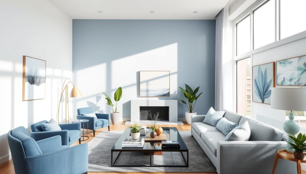 blue interior design